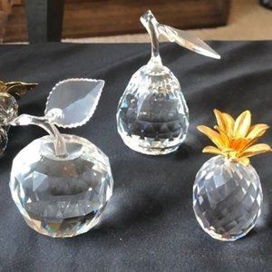 Swarovski Crystal Fruits: Pear, Apple, Pineapple